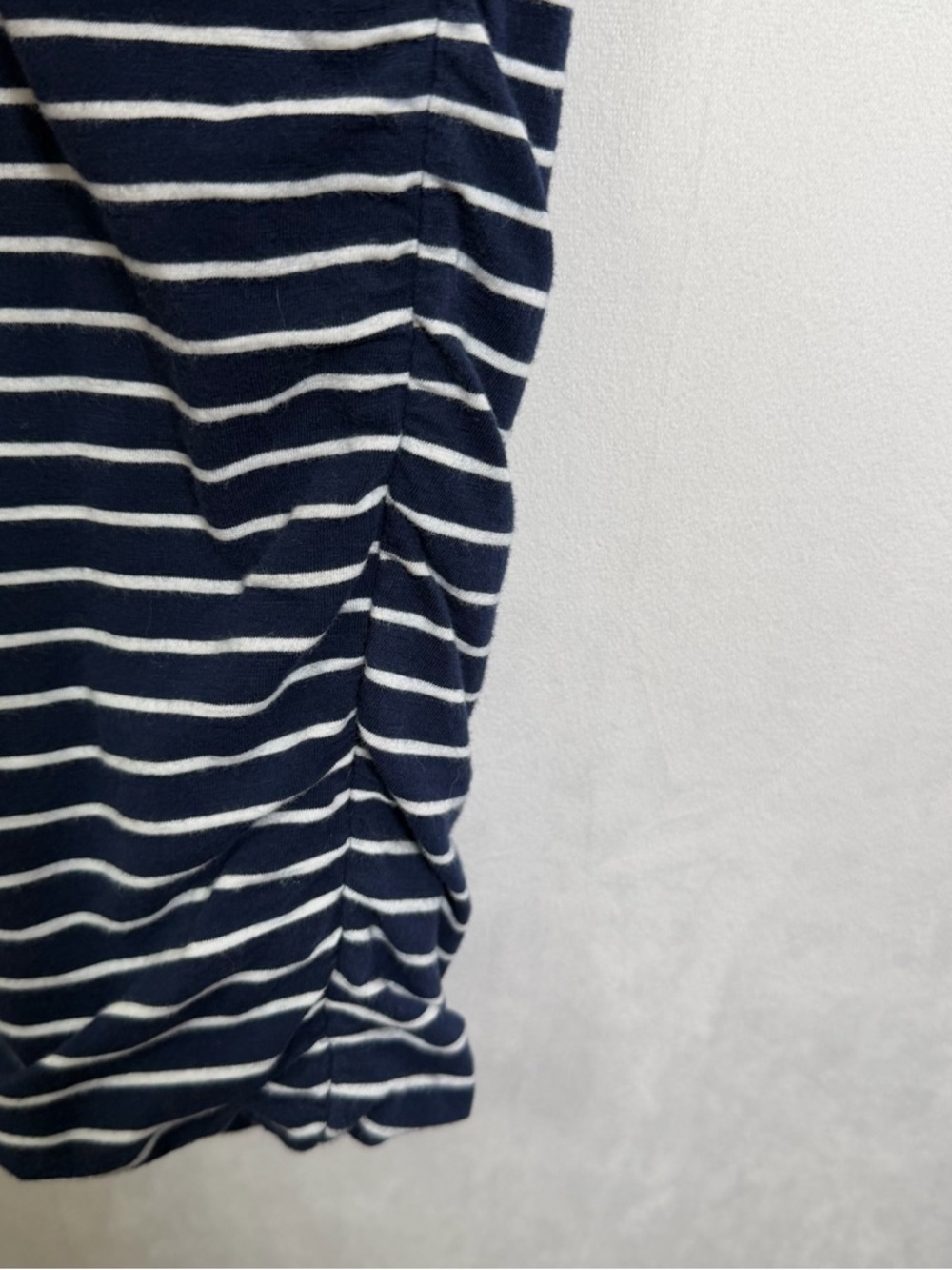 Hatley Women’s Navy White Striped Ruched Dress Sz M Nautical Coastal Preppy - Picture 3 of 9